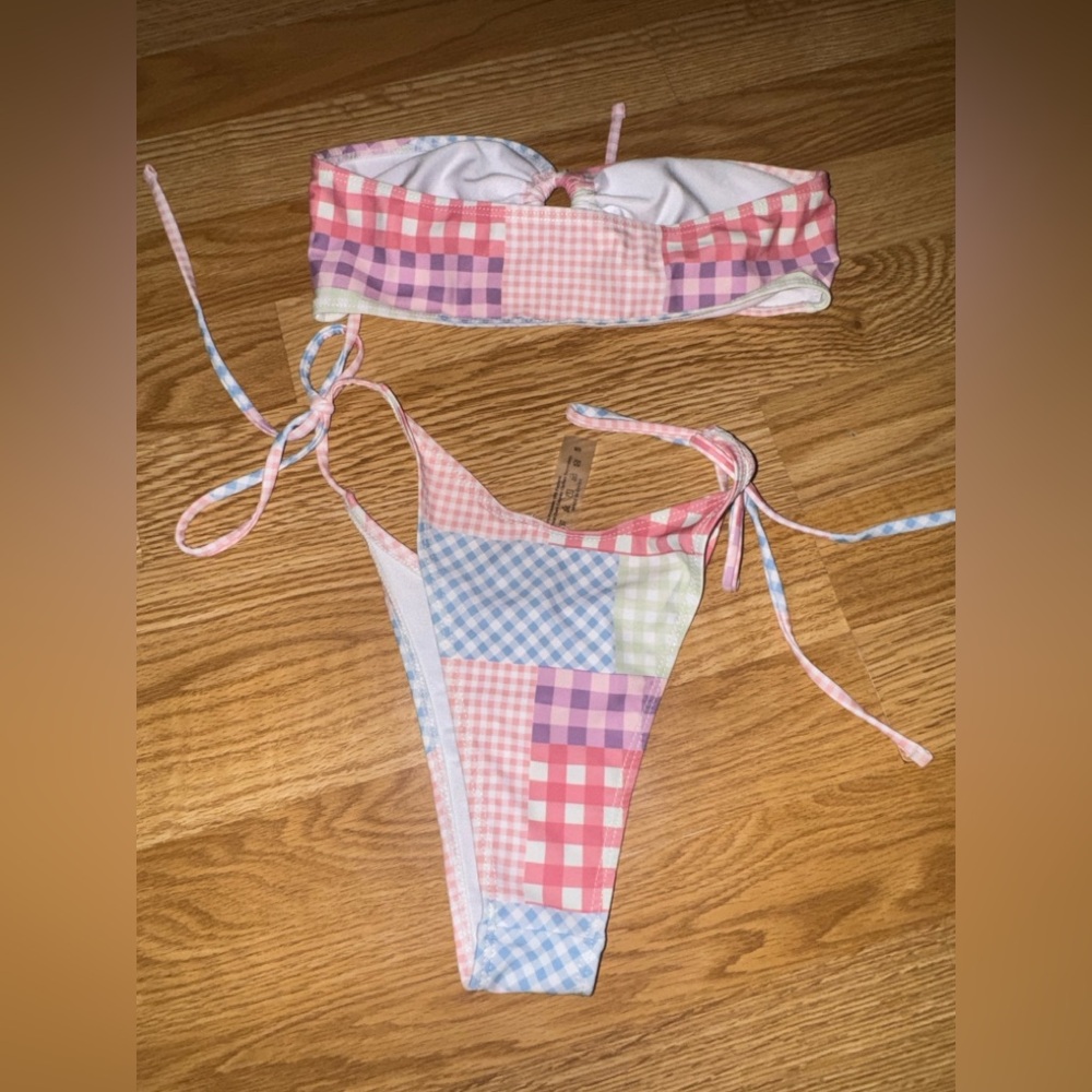Colorful Patchwork Bikini Set - Picture 2 of 3